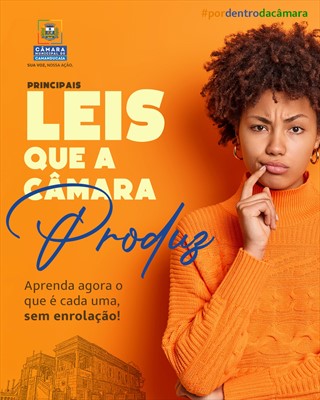 📜 Você sabia que a Câmara de Vereadores é responsável por criar as principais leis que impactam o nosso dia a dia ?

✅ Essas leis orientam desde serviços públicos até temas que afetam diretamente a vida de cada cidadão. Por isso, é fundamental que a população conheça, acompanhe e participe desse processo. 

➡ Confira no carrossel algumas das principais leis produzidas pela Câmara e veja como elas impactam a vida em Camanducaia.

👥 As reuniões ordinárias da Câmara são abertas a todos, e a sua presença faz a diferença! Participar é exercer cidadania, ajudar a fiscalizar e construir junto um município mais justo e transparente. E quando a comunidade se envolve, as decisões ficam mais próximas da realidade do povo camanducaiense.

😉 Lembre-se: Cidadão bem informado, é cidade que prospera!

✅ Compartilhe essa publicação com suas amigas e amigos e nos ajude a transformar o nosso município em um lugar cada vez melhor

🤝 Câmara Municipal de Camanducaia. Sua Voz, Nossa Ação.

#CamaraCamanducaia #SuaVoznossaAção #pordentrocamara #qualotrabalhodovereador #oqueovereadorfaz #vereador #vereadoratuante #cidadãoinformado #Transparência #ParticipaçãoPopular #Cidadania