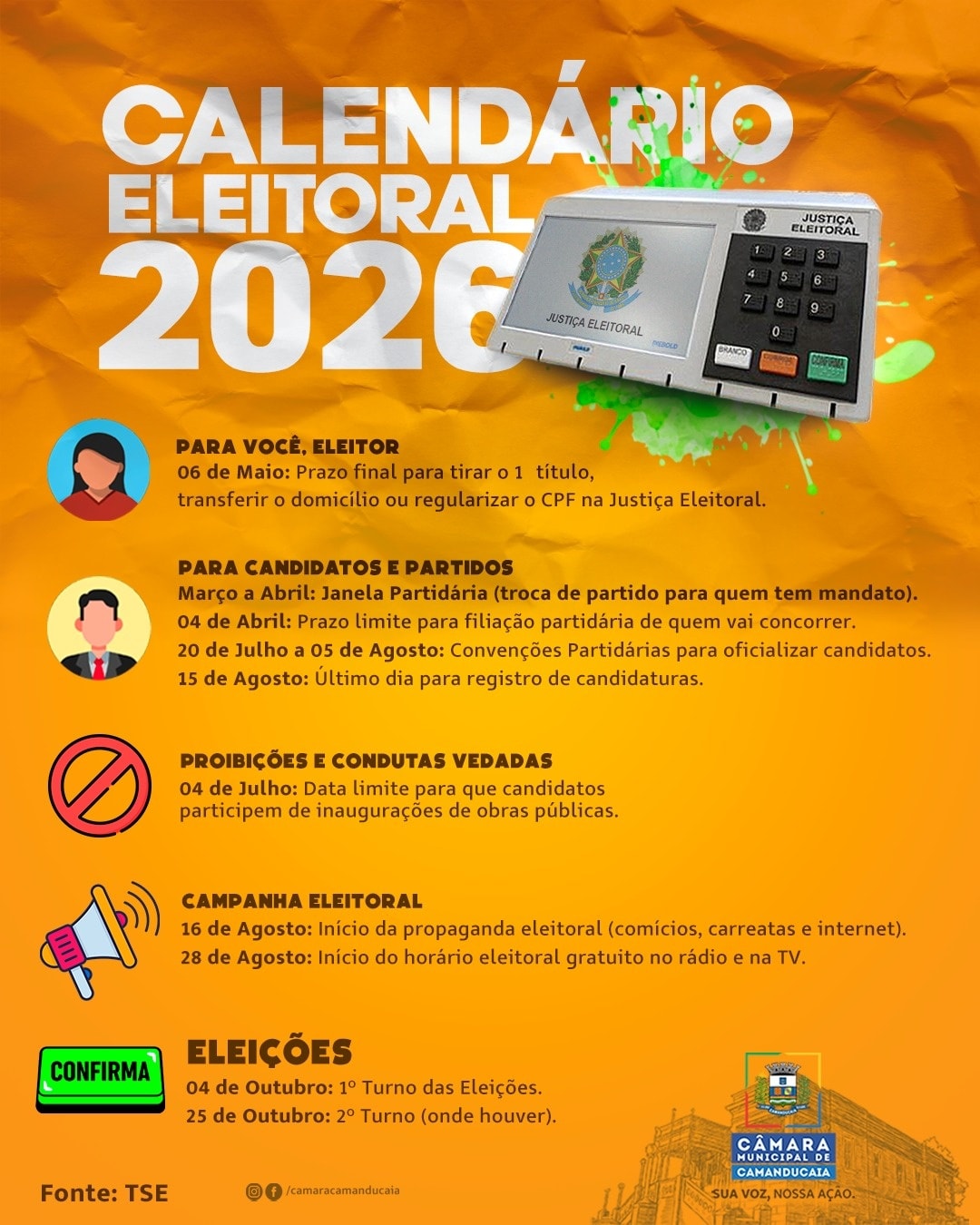 Photo shared by Câmara Municipal de Camanducaia on January 27, 2026 tagging @muriloadvogado, @talita_helena, @nascimentovinicius, @su_suellencardoso, @enfshirley, @paulinhocamilabonucci, @serginhovargasjunior, @dudemonteverde, @rodrigaocamanducaia, @rodrigomessiasmg, @ailton_sousa_8, @gilmarpereira2006, @rodrigomessiasmg22, @reginaldo_oliveira259, @valdir_d85, and @leandrodojaguary. May be an image of poster, calendar, magazine and text.